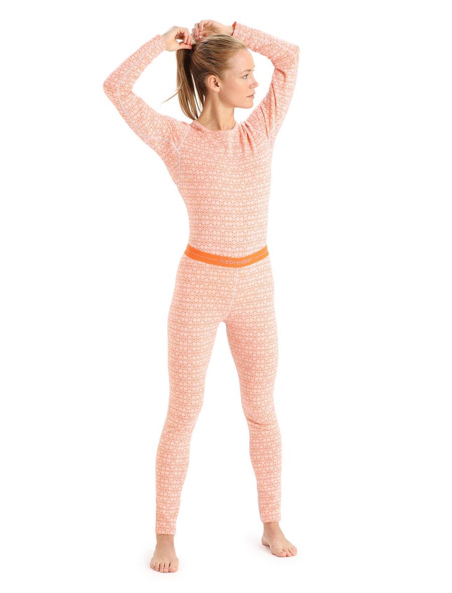 One Piece & Sets Icebreaker Merino 250 Vertex Leggings Alpine Geo Damskie Białe | PL 1156RVDW